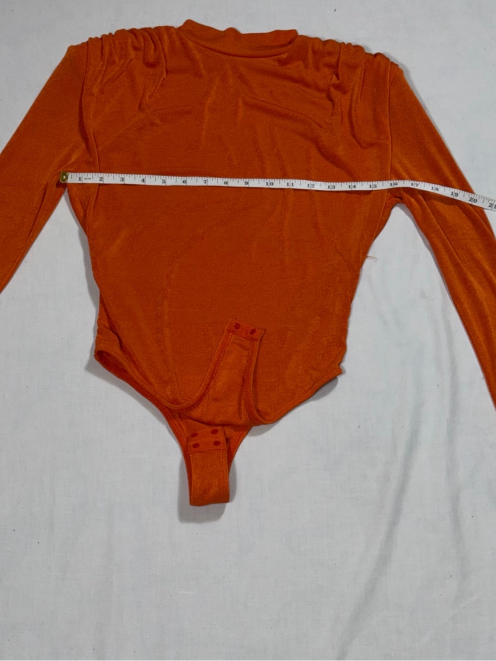 NWT JLUXLABEL Orange Ruched Bodysuit Midi Skirt 2 Piece Set M    O96 - Picture 7 of 9